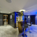 Interior Photography: Atmospheric lighting in Basement showing Bar area and Wine Cellar