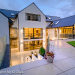 North London dusk photography new build with stunning glazing
