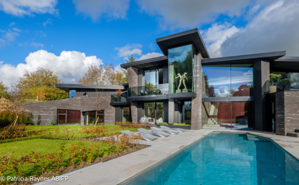 Striking luxury dwelling futuristic geometric contemporary designed home